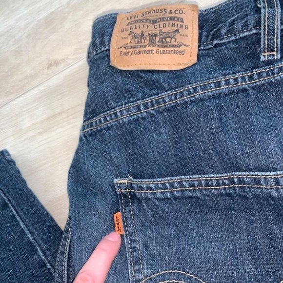 Levi’s Vintage Jeans Men’s Size 36x32 Dark Wash Straight Leg Orange Tab - Picture 8 of 11